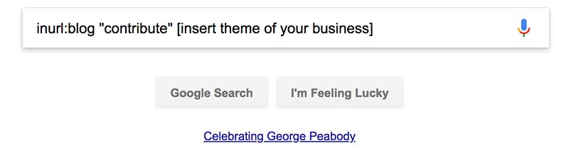 Google INURL Search Example